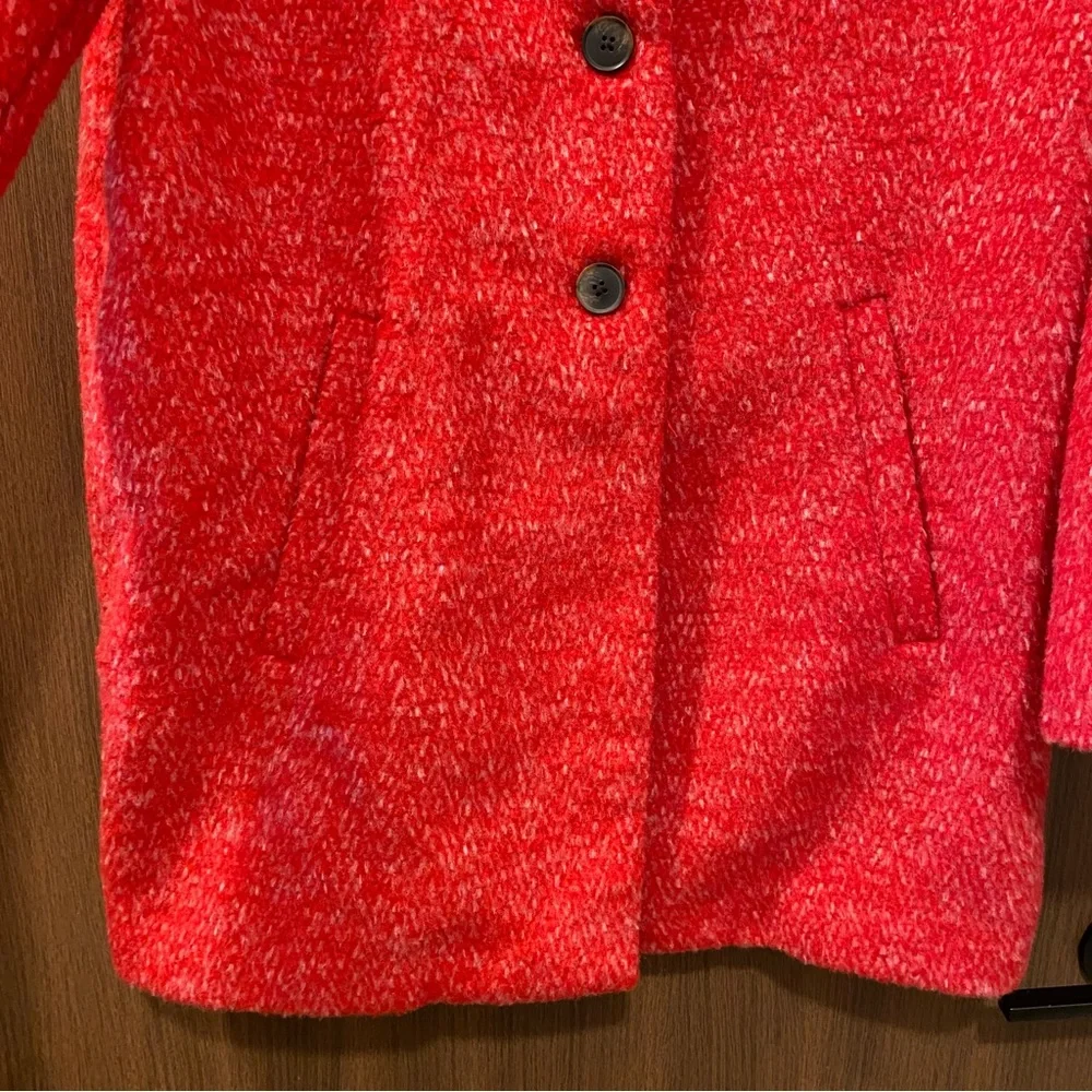 🆕 OLD NAVY Red‎ Relaxed Textured Cardigan Coat Size L Tall 11% Wool Lightweight - Picture 6 of 13